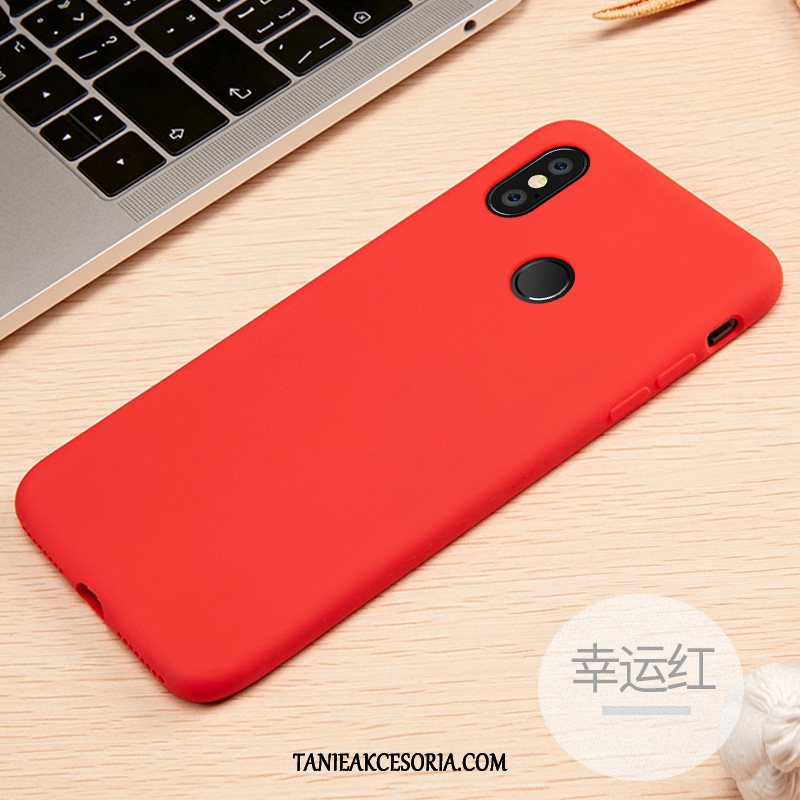 Etui Xiaomi Redmi Note 6 Pro Silikonowe Telefon Komórkowy All Inclusive, Obudowa Xiaomi Redmi Note 6 Pro Czerwony Netto Ochraniacz Miękki Beige