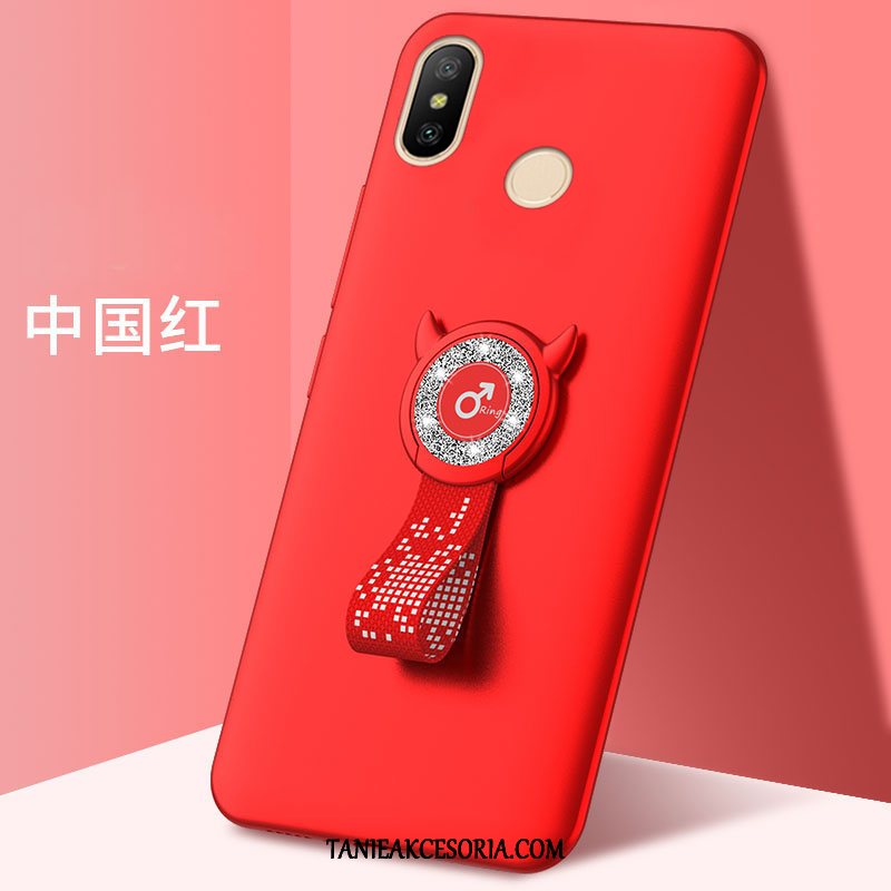 Etui Xiaomi Redmi Note 6 Pro Wiszące Ozdoby Lekki I Cienki Nubuku, Pokrowce Xiaomi Redmi Note 6 Pro Trudno Anti-fall Czerwony Beige