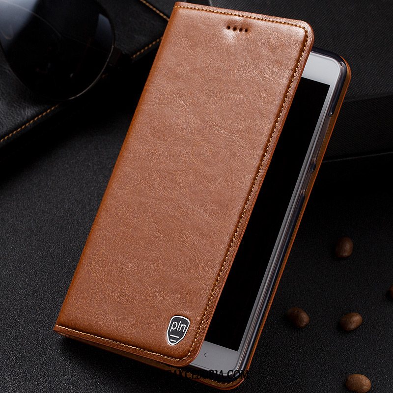 Etui Xiaomi Redmi Note 7 All Inclusive Anti-fall Skórzany Futerał, Obudowa Xiaomi Redmi Note 7 Czerwony Mały Ochraniacz Braun Beige