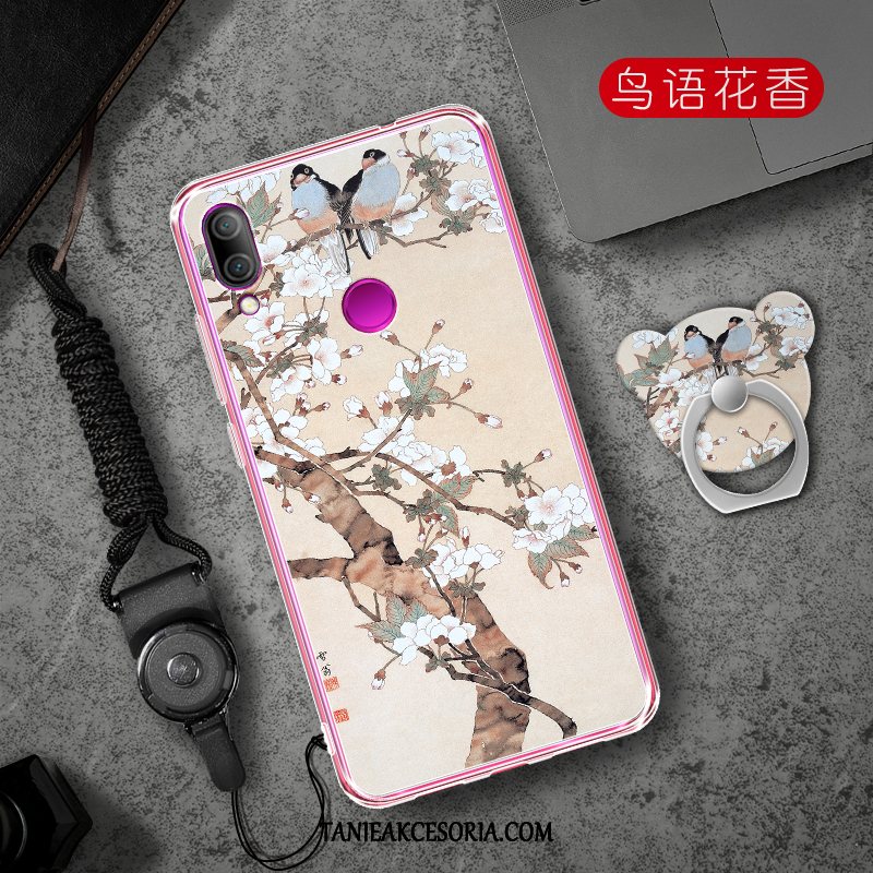 Etui Xiaomi Redmi Note 7 All Inclusive Wiszące Ozdoby Ochraniacz, Obudowa Xiaomi Redmi Note 7 Silikonowe Telefon Komórkowy Czerwony Beige