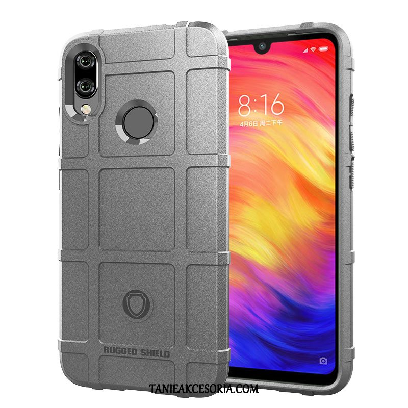 Etui Xiaomi Redmi Note 7 Anti-fall Filmy Telefon Komórkowy, Obudowa Xiaomi Redmi Note 7 Silikonowe Szkło Hartowane Czerwony Braun Beige