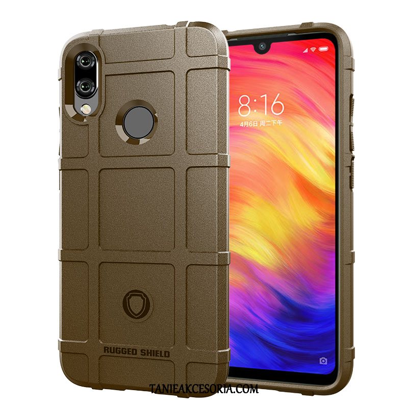 Etui Xiaomi Redmi Note 7 Anti-fall Filmy Telefon Komórkowy, Obudowa Xiaomi Redmi Note 7 Silikonowe Szkło Hartowane Czerwony Braun Beige