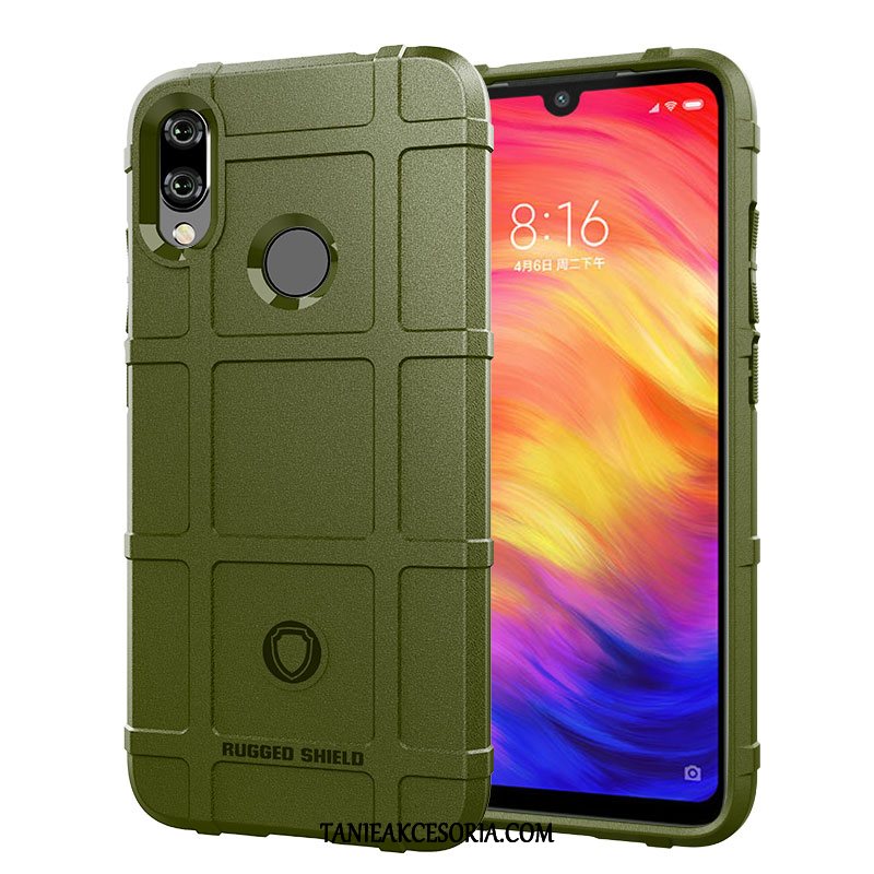 Etui Xiaomi Redmi Note 7 Anti-fall Filmy Telefon Komórkowy, Obudowa Xiaomi Redmi Note 7 Silikonowe Szkło Hartowane Czerwony Braun Beige