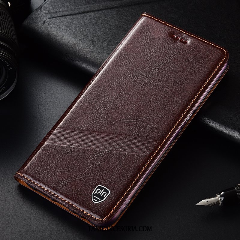 Etui Xiaomi Redmi Note 7 Anti-fall Mały Skórzany Futerał, Obudowa Xiaomi Redmi Note 7 Telefon Komórkowy Czerwony Ochraniacz Beige