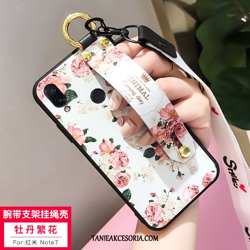 Etui Xiaomi Redmi Note 7 Biały Miękki Czerwony, Pokrowce Xiaomi Redmi Note 7 Telefon Komórkowy Beige