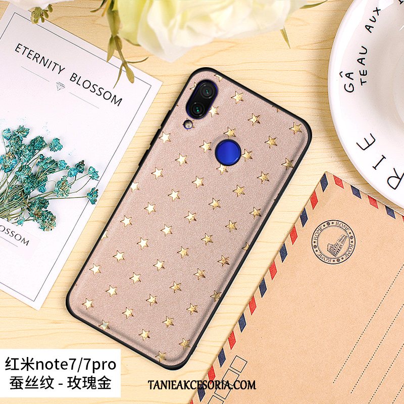 Etui Xiaomi Redmi Note 7 Czerwony Netto Tendencja Ochraniacz, Obudowa Xiaomi Redmi Note 7 Telefon Komórkowy Jakość Skóra Beige