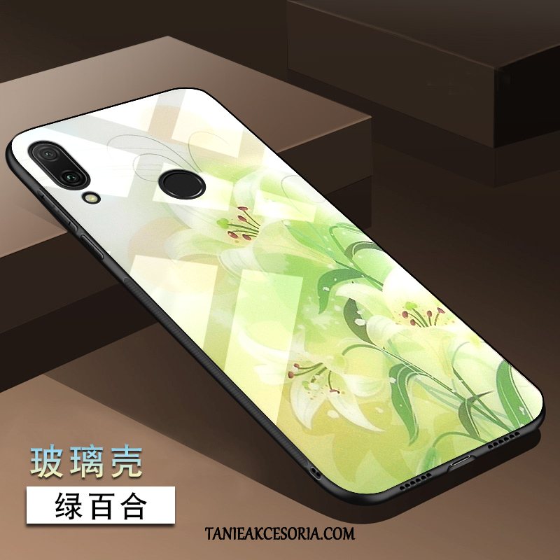 Etui Xiaomi Redmi Note 7 Czerwony Zielony Miękki, Pokrowce Xiaomi Redmi Note 7 Prezent Szkło Osobowość Beige