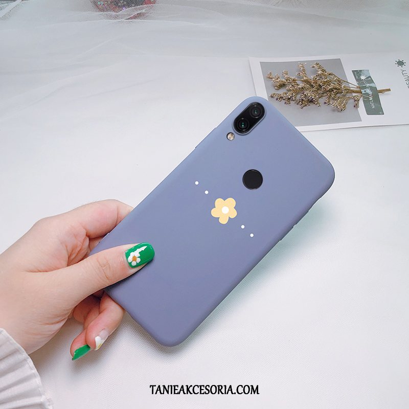 Etui Xiaomi Redmi Note 7 Kreatywne Telefon Komórkowy Niebieski, Pokrowce Xiaomi Redmi Note 7 Anti-fall Nubuku Miękki Beige