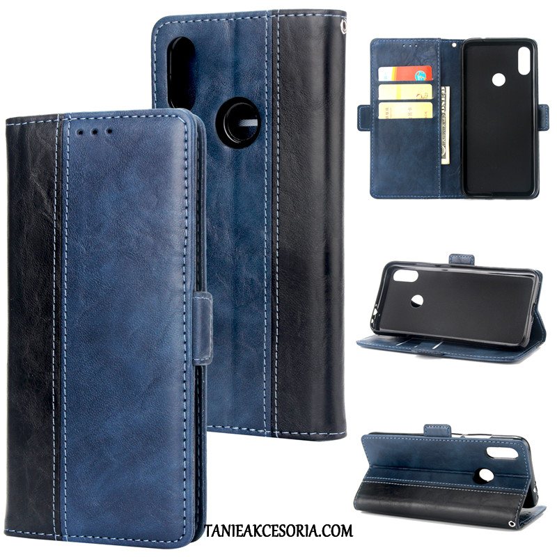 Etui Xiaomi Redmi Note 7 Mieszane Kolory Moda Silikonowe, Pokrowce Xiaomi Redmi Note 7 Klapa Skórzany Futerał Czerwony Braun Beige