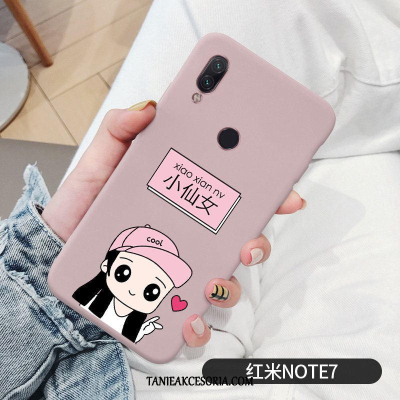 Etui Xiaomi Redmi Note 7 Ochraniacz All Inclusive Kreatywne, Pokrowce Xiaomi Redmi Note 7 Czerwony Mały Telefon Komórkowy Beige