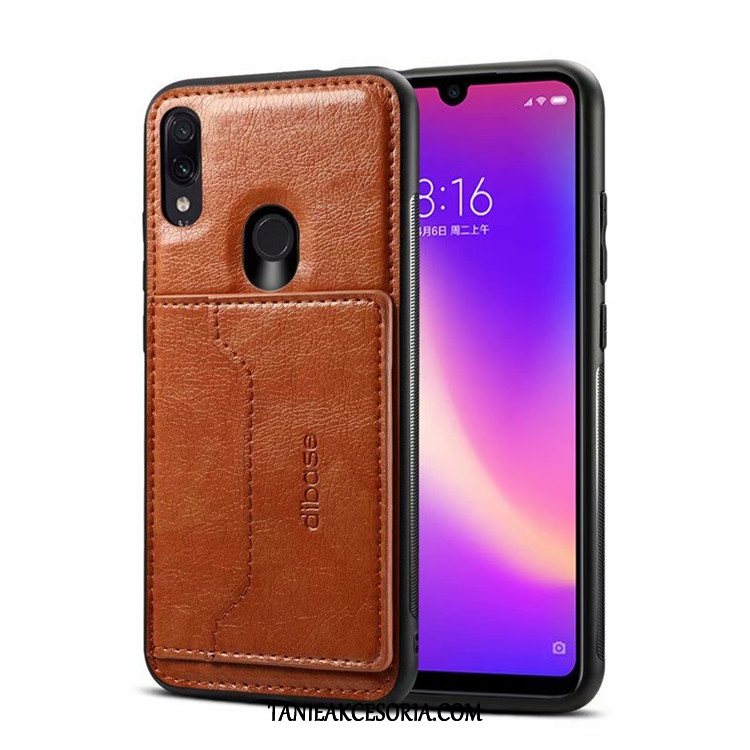 Etui Xiaomi Redmi Note 7 Ochraniacz Skórzany Tylna Pokrywa, Futerał Xiaomi Redmi Note 7 Telefon Komórkowy Czerwony Kreatywne Beige