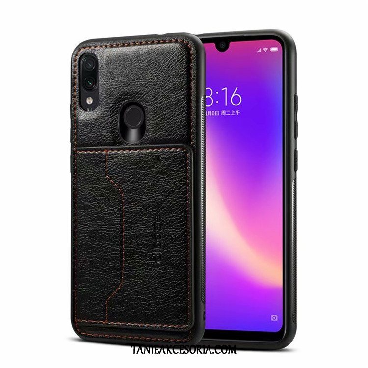 Etui Xiaomi Redmi Note 7 Ochraniacz Skórzany Tylna Pokrywa, Futerał Xiaomi Redmi Note 7 Telefon Komórkowy Czerwony Kreatywne Beige