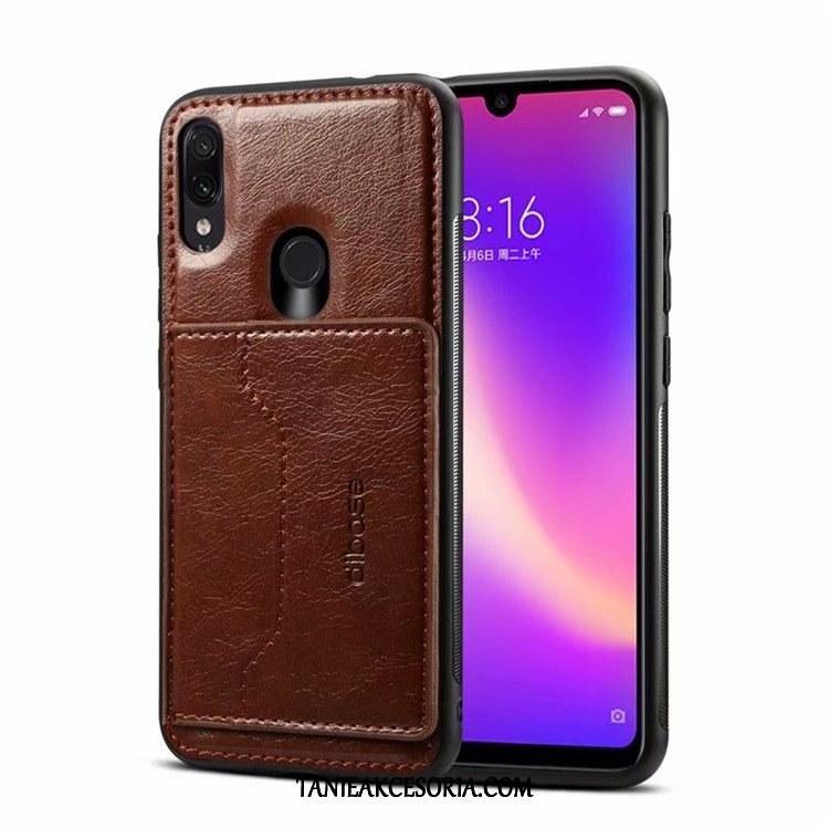 Etui Xiaomi Redmi Note 7 Ochraniacz Skórzany Tylna Pokrywa, Futerał Xiaomi Redmi Note 7 Telefon Komórkowy Czerwony Kreatywne Beige