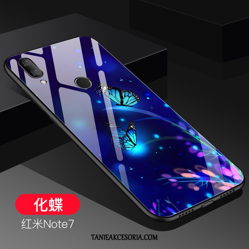 Etui Xiaomi Redmi Note 7 Telefon Komórkowy Czerwony Netto Osobowość, Futerał Xiaomi Redmi Note 7 Czerwony Tendencja Szkło Beige