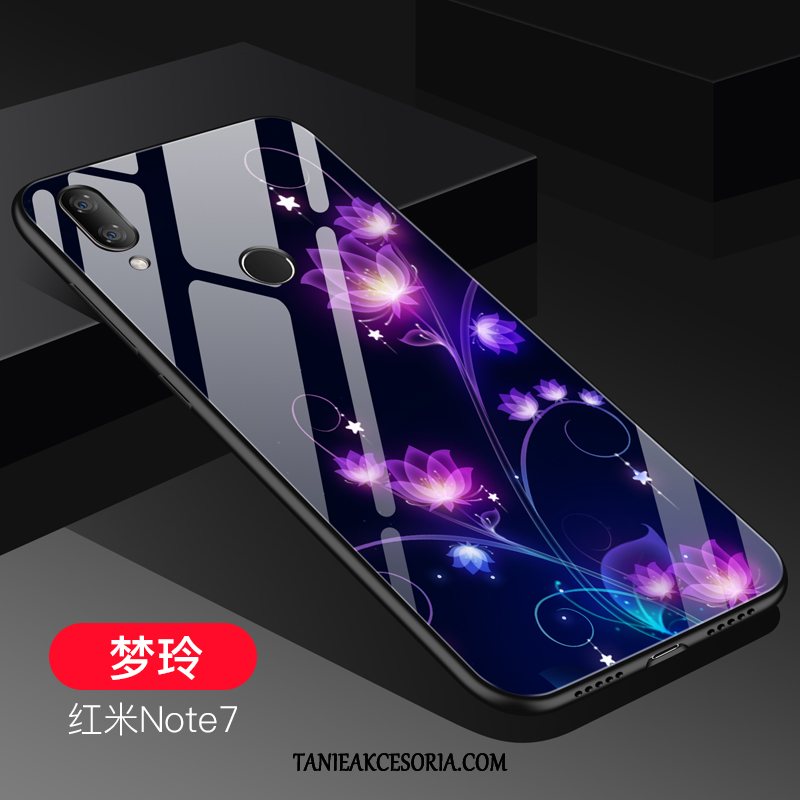 Etui Xiaomi Redmi Note 7 Telefon Komórkowy Czerwony Netto Osobowość, Futerał Xiaomi Redmi Note 7 Czerwony Tendencja Szkło Beige