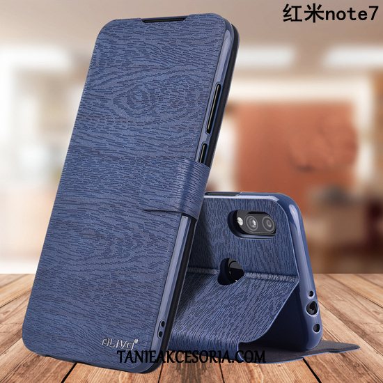 Etui Xiaomi Redmi Note 7 Telefon Komórkowy Miękki Skórzany Futerał, Obudowa Xiaomi Redmi Note 7 Biznes Silikonowe Mały Beige