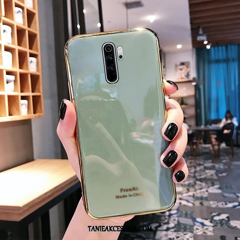 Etui Xiaomi Redmi Note 8 Pro Jednolity Kolor Bydło Ciemnozielony, Futerał Xiaomi Redmi Note 8 Pro Miękki Filmy Czerwony Beige