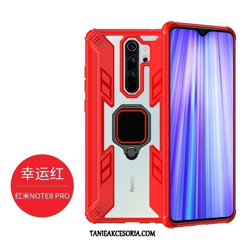 Etui Xiaomi Redmi Note 8 Pro Niebieski Antypoślizgowe Wspornik, Futerał Xiaomi Redmi Note 8 Pro Balon Magnetyzm Ciemno Beige