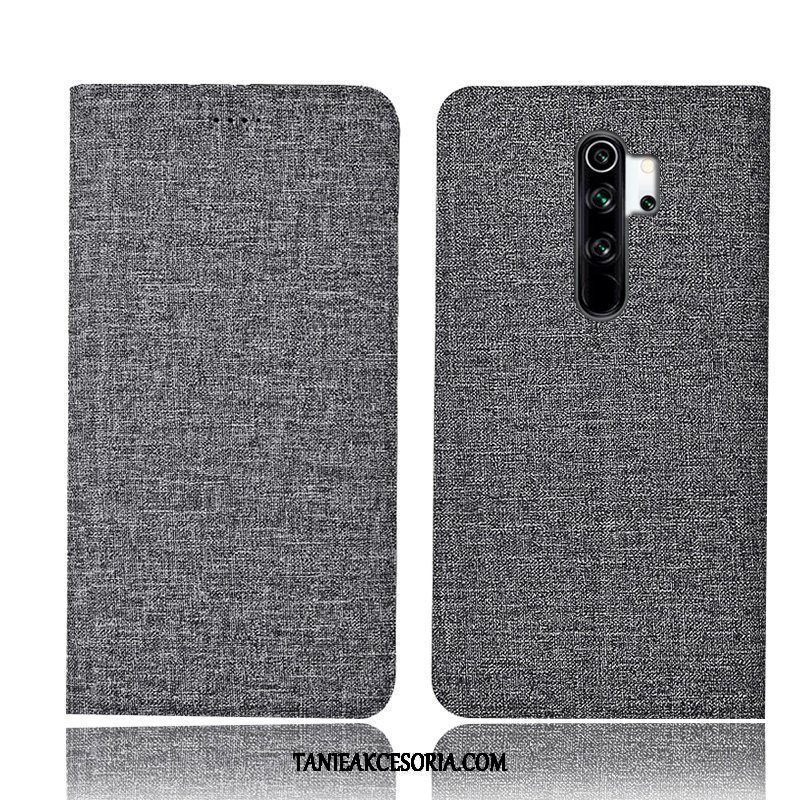 Etui Xiaomi Redmi Note 8 Pro Skórzany Futerał All Inclusive Mały, Obudowa Xiaomi Redmi Note 8 Pro Niebieski Ochraniacz Czerwony Beige