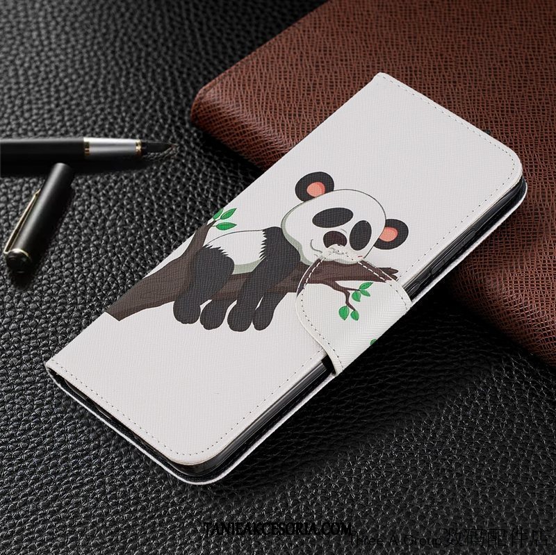 Etui Xiaomi Redmi Note 8 Pro Skórzany Futerał Piękny Kreskówka, Pokrowce Xiaomi Redmi Note 8 Pro Osobowość Mały Czerwony Beige