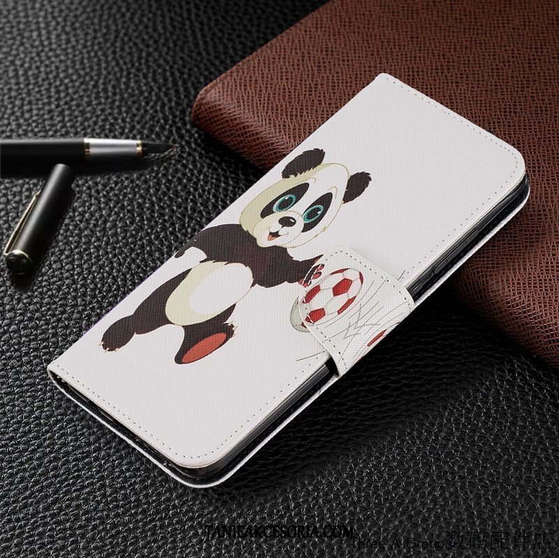 Etui Xiaomi Redmi Note 8 Pro Skórzany Futerał Piękny Kreskówka, Pokrowce Xiaomi Redmi Note 8 Pro Osobowość Mały Czerwony Beige