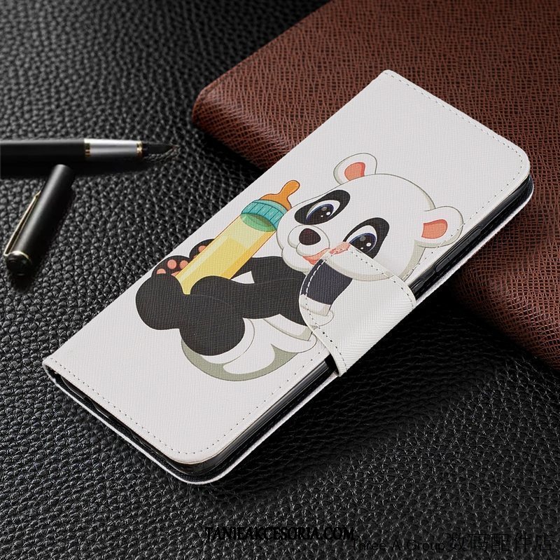 Etui Xiaomi Redmi Note 8 Pro Skórzany Futerał Piękny Kreskówka, Pokrowce Xiaomi Redmi Note 8 Pro Osobowość Mały Czerwony Beige