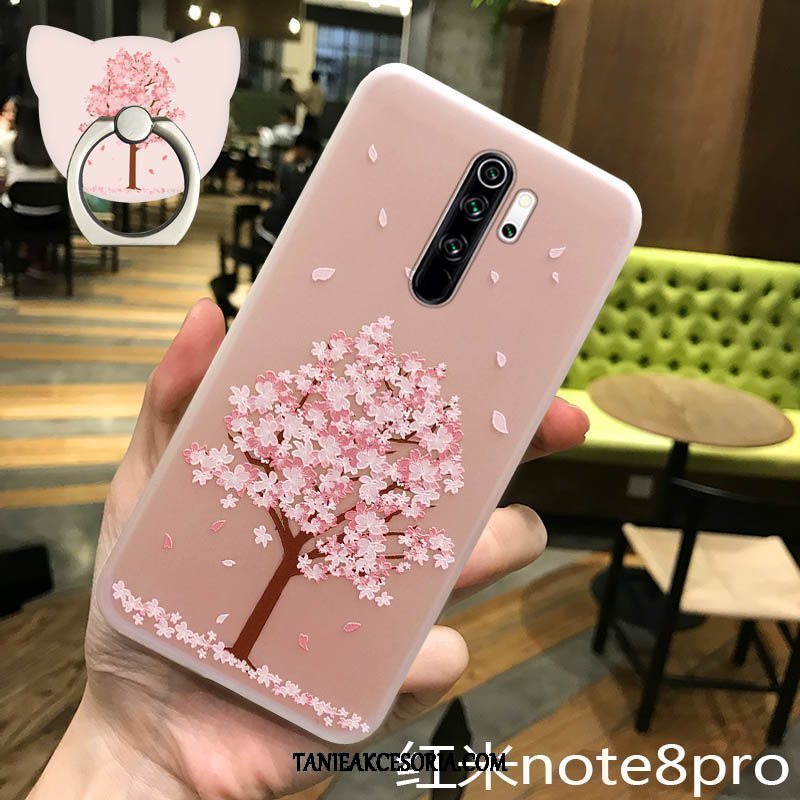 Etui Xiaomi Redmi Note 8 Pro Telefon Komórkowy Wiszące Ozdoby Anti-fall, Futerał Xiaomi Redmi Note 8 Pro Ochraniacz Sakura Nowy Beige