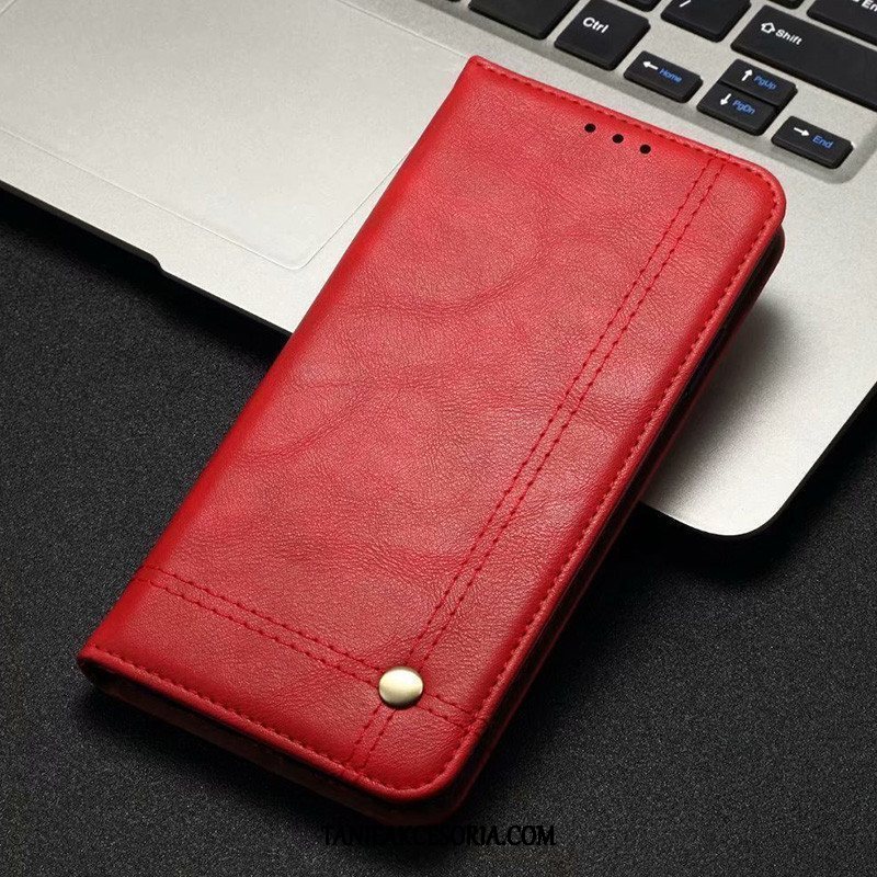 Etui Xiaomi Redmi Note 8t Biznes Telefon Komórkowy Szkło Hartowane, Pokrowce Xiaomi Redmi Note 8t Skórzany Futerał Jasny Prawdziwa Skóra Braun Beige