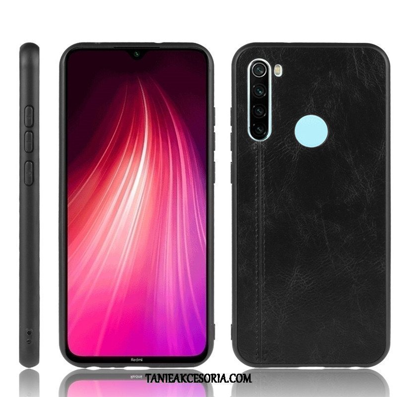 Etui Xiaomi Redmi Note 8t Telefon Komórkowy Mały Ochraniacz, Obudowa Xiaomi Redmi Note 8t Skóra Czerwony Trudno Beige