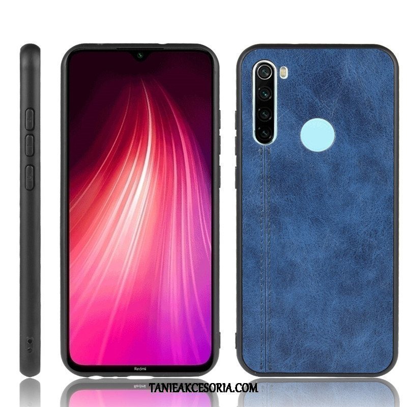 Etui Xiaomi Redmi Note 8t Telefon Komórkowy Mały Ochraniacz, Obudowa Xiaomi Redmi Note 8t Skóra Czerwony Trudno Beige