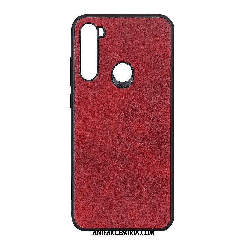 Etui Xiaomi Redmi Note 8t Wino Czerwone Mały Telefon Komórkowy, Obudowa Xiaomi Redmi Note 8t Skóra Czerwony Trudno Beige