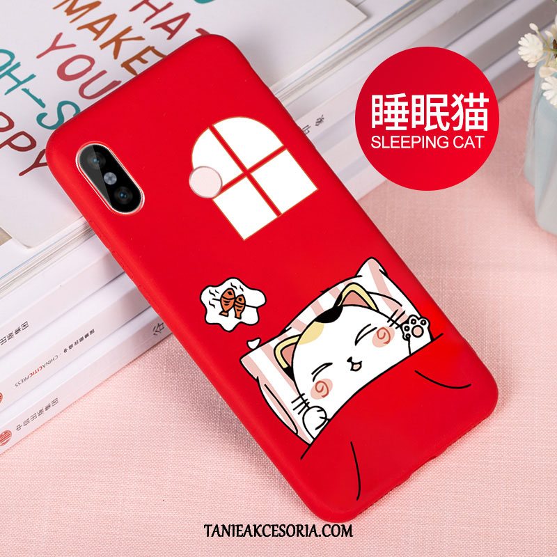 Etui Xiaomi Redmi S2 Anti-fall Miękki Moda, Futerał Xiaomi Redmi S2 Nubuku Czerwony Netto Silikonowe Beige