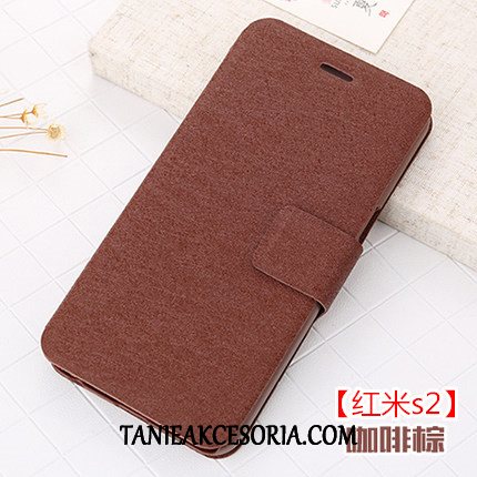 Etui Xiaomi Redmi S2 Mały Czerwony Ochraniacz, Futerał Xiaomi Redmi S2 Miękki Telefon Komórkowy Skórzany Beige