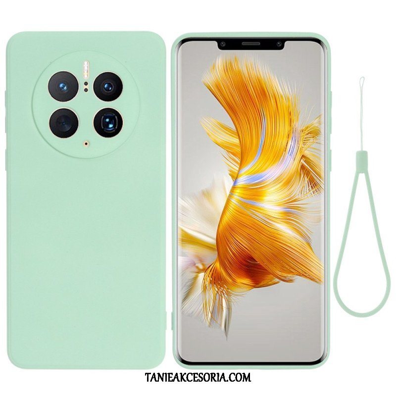 Etui do Huawei Mate 50 Pro Płynny Silikon Ze Smyczą