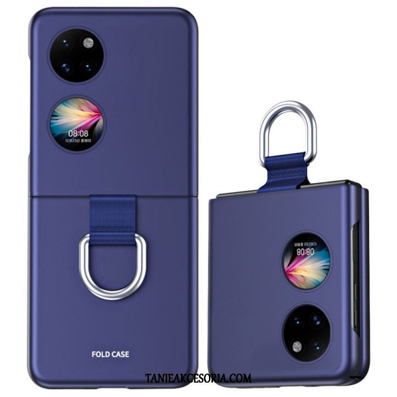 Etui do Huawei P50 Pocket Dotyk Skóry Z Pierścieniem