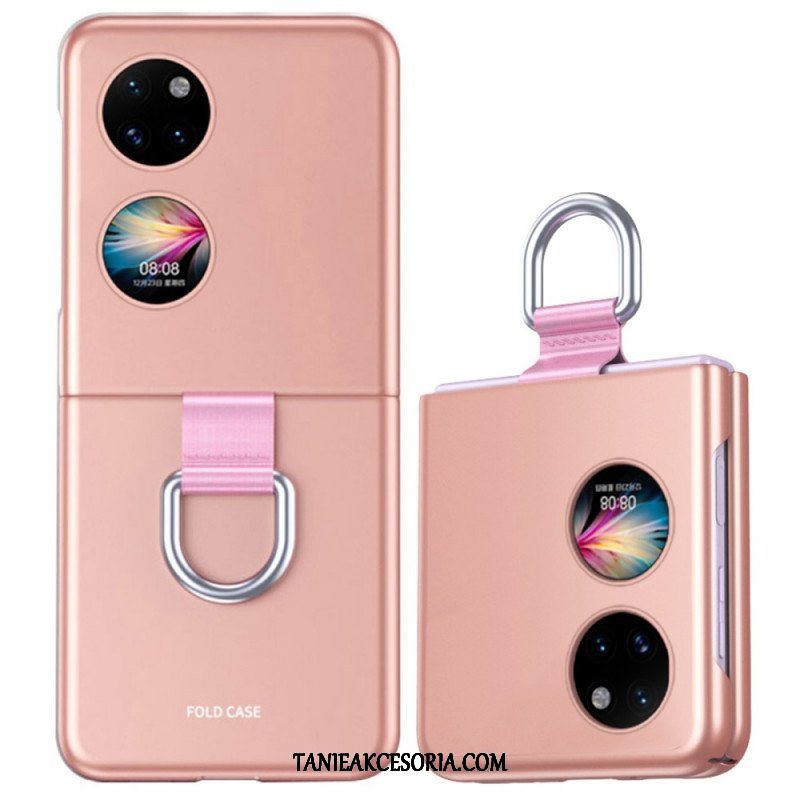 Etui do Huawei P50 Pocket Dotyk Skóry Z Pierścieniem