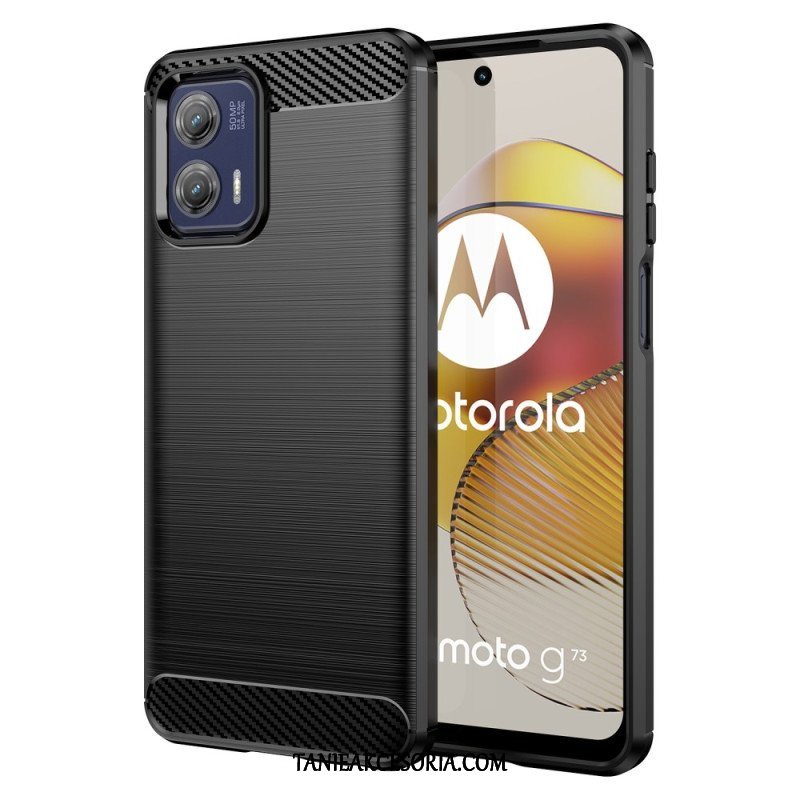 Etui do Moto G73 5G Szczotkowane Włókno Węglowe