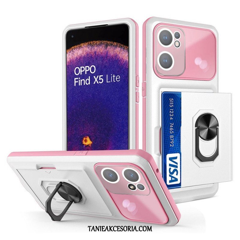 Etui do Oppo Find X5 Lite Uchwyt Na Pierścień I Uchwyt Na Kartę