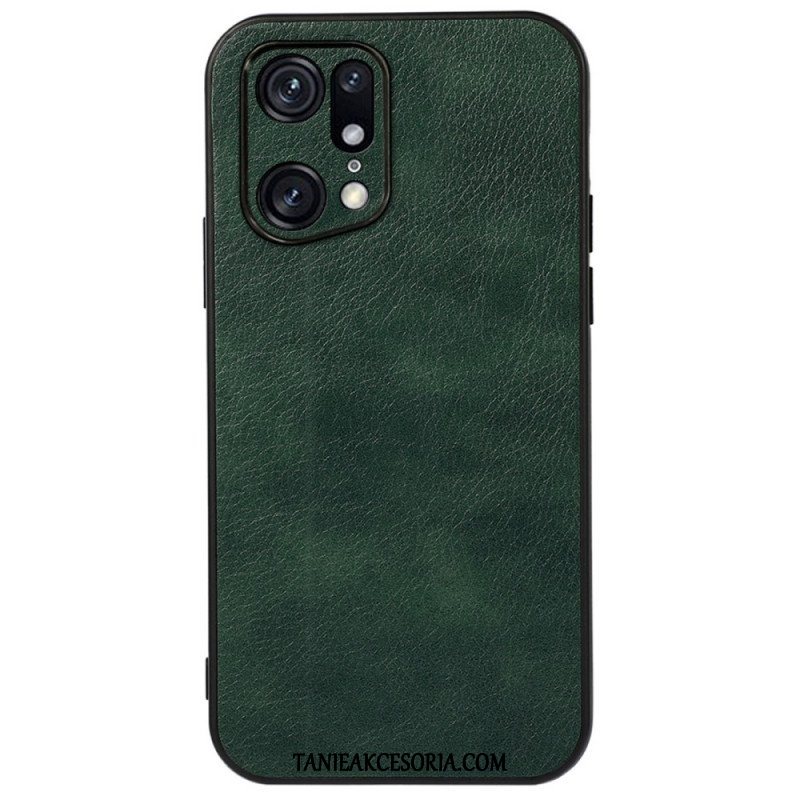 Etui do Oppo Find X5 Pro Efekt Skóry Liczi