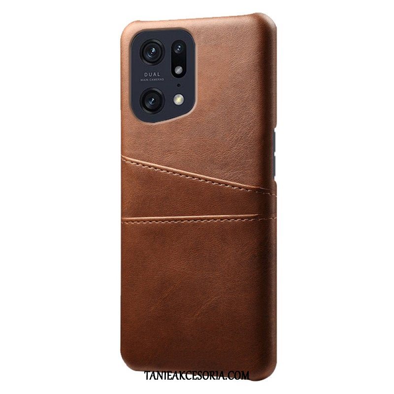 Etui do Oppo Find X5 Pro Etui Na Karty Z Efektem Skóry