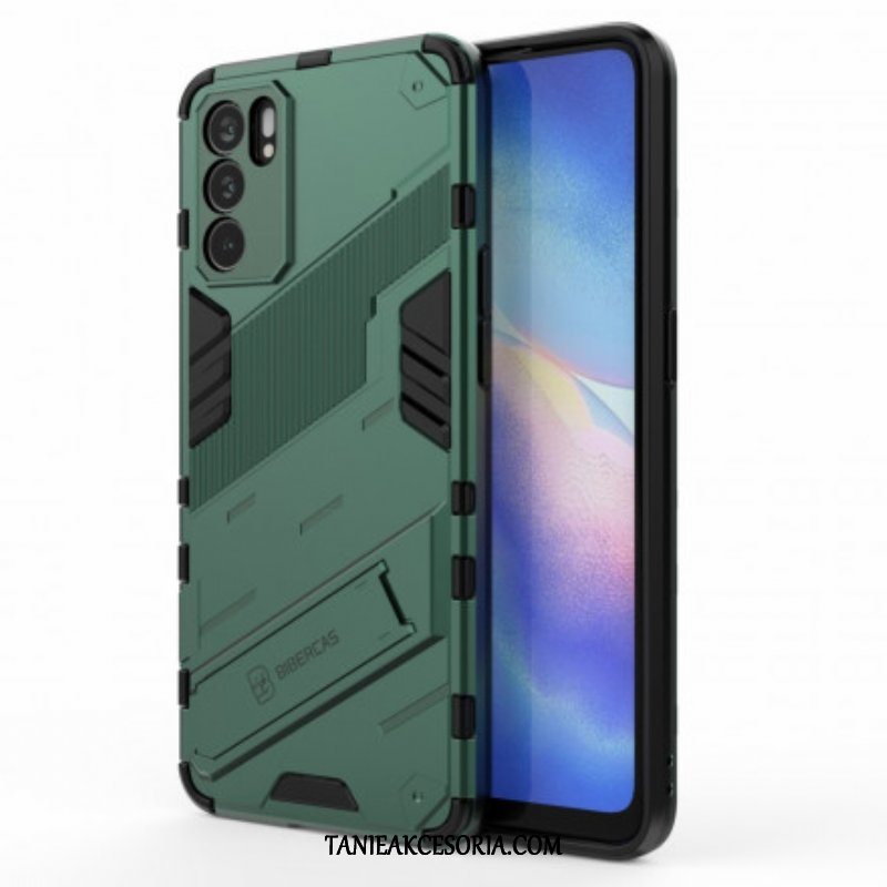 Etui do Oppo Reno 6 5G Zdejmowany Stojak W Dwóch Pozycjach Bez Użycia Rąk