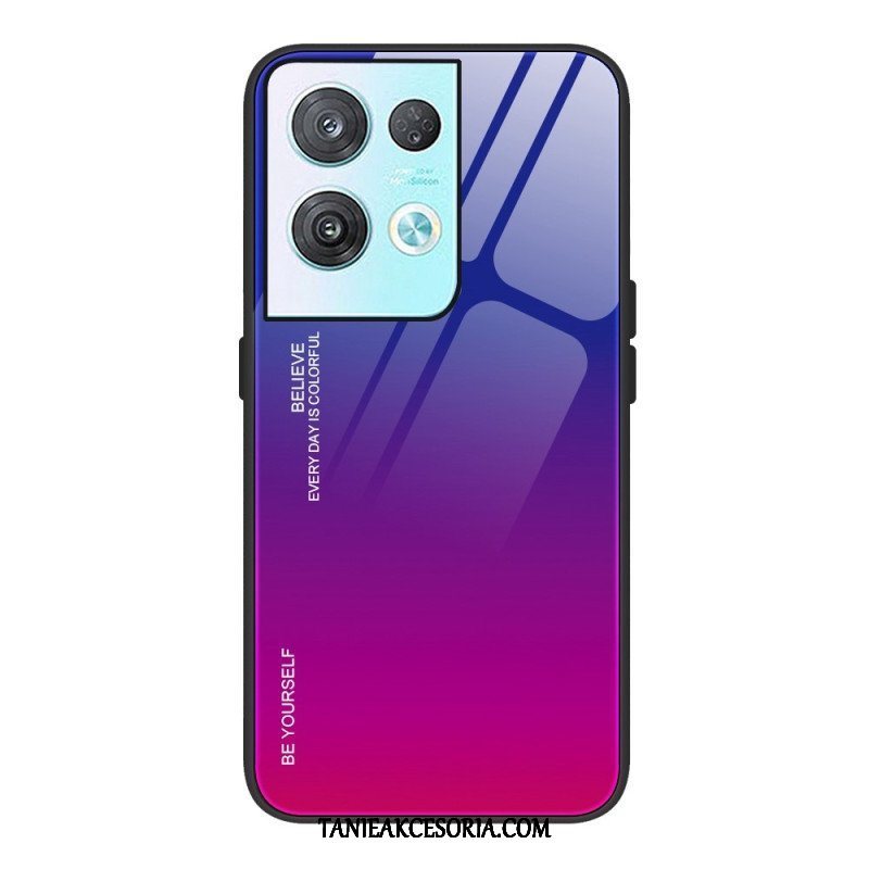 Etui do Oppo Reno 8 Szkło Hartowane Bądź Sobą