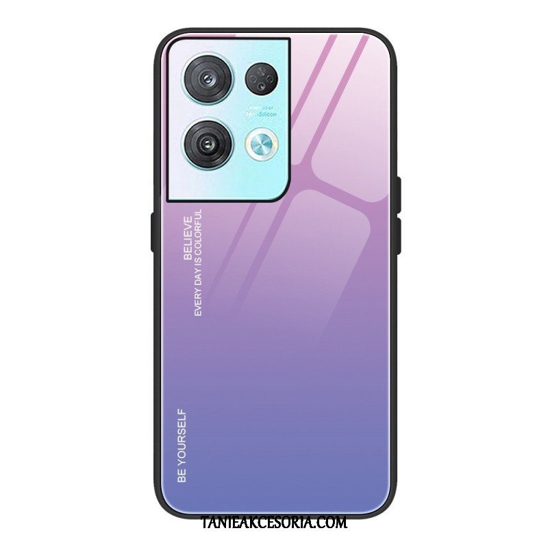 Etui do Oppo Reno 8 Szkło Hartowane Bądź Sobą