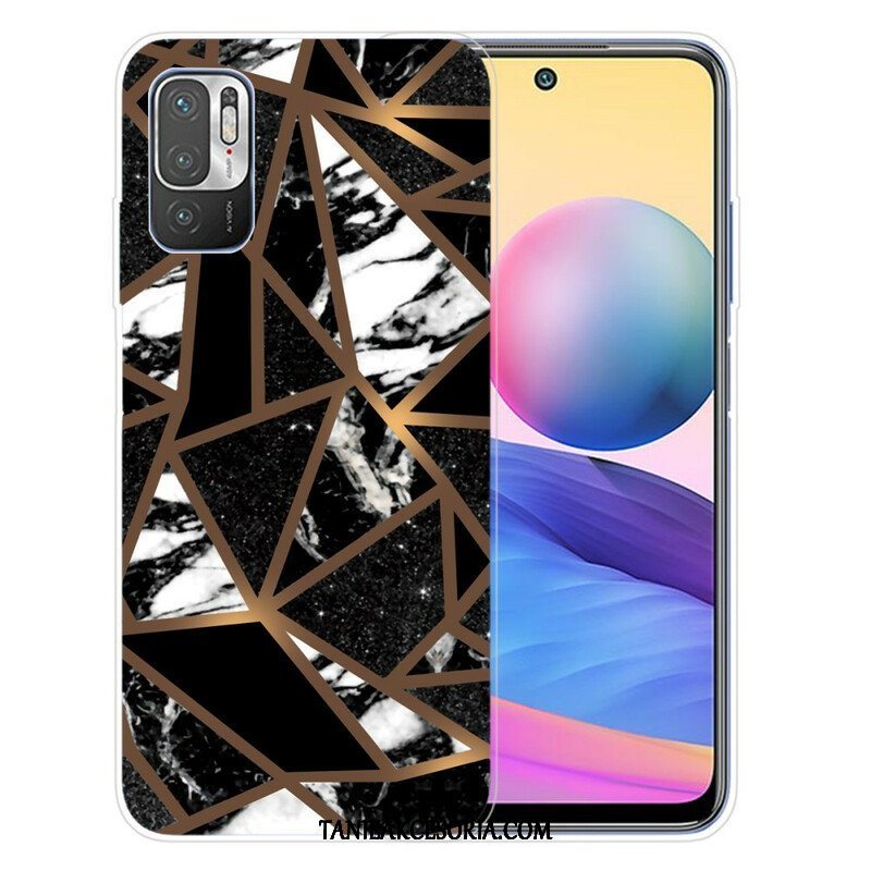 Etui do Poco M3 Pro 5G Geometryczny Marmur