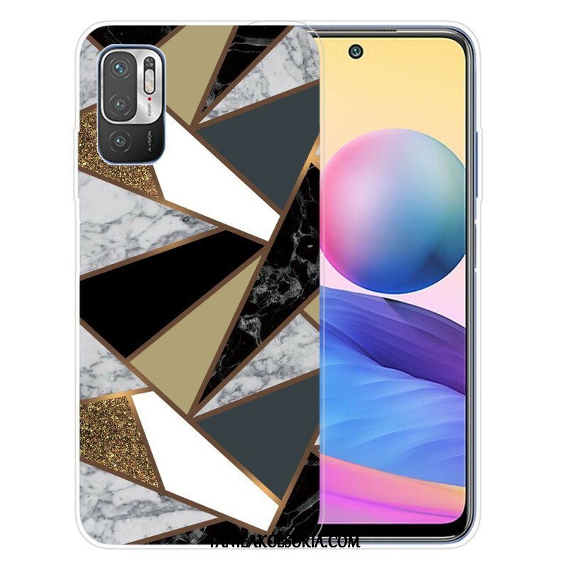 Etui do Poco M3 Pro 5G Geometryczny Marmur