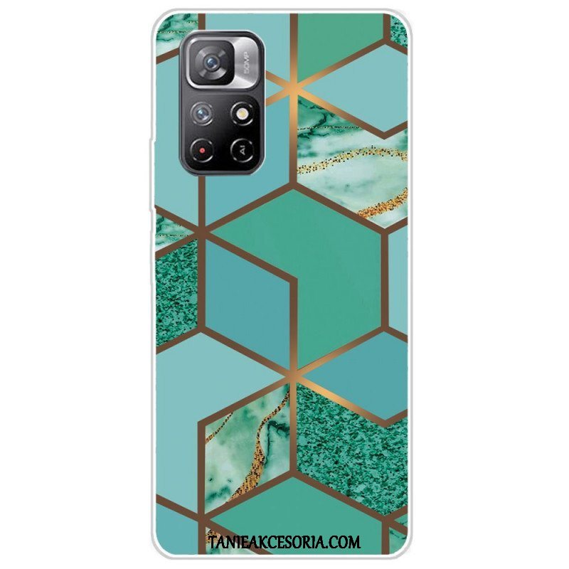 Etui do Poco M4 Pro 5G Geometria Marmuru