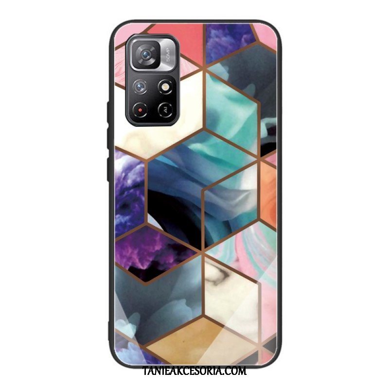 Etui do Poco M4 Pro 5G Hartowana Geometria Marmuru