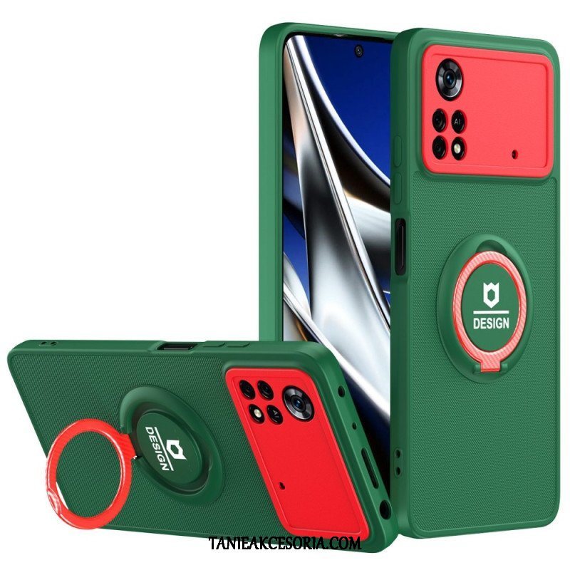 Etui do Poco X4 Pro 5G Wsparcie Pierścienia Dwukolorowego