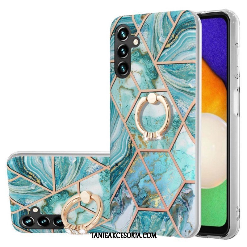 Etui do Samsung Galaxy A13 5G / A04s Geometryczny Marmur Z Podporą Pierścienia