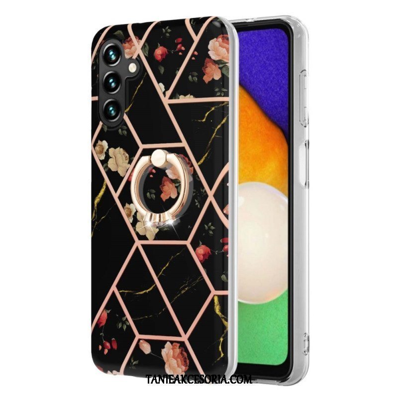 Etui do Samsung Galaxy A13 5G / A04s Kwiaty Wspornika Pierścieniowego